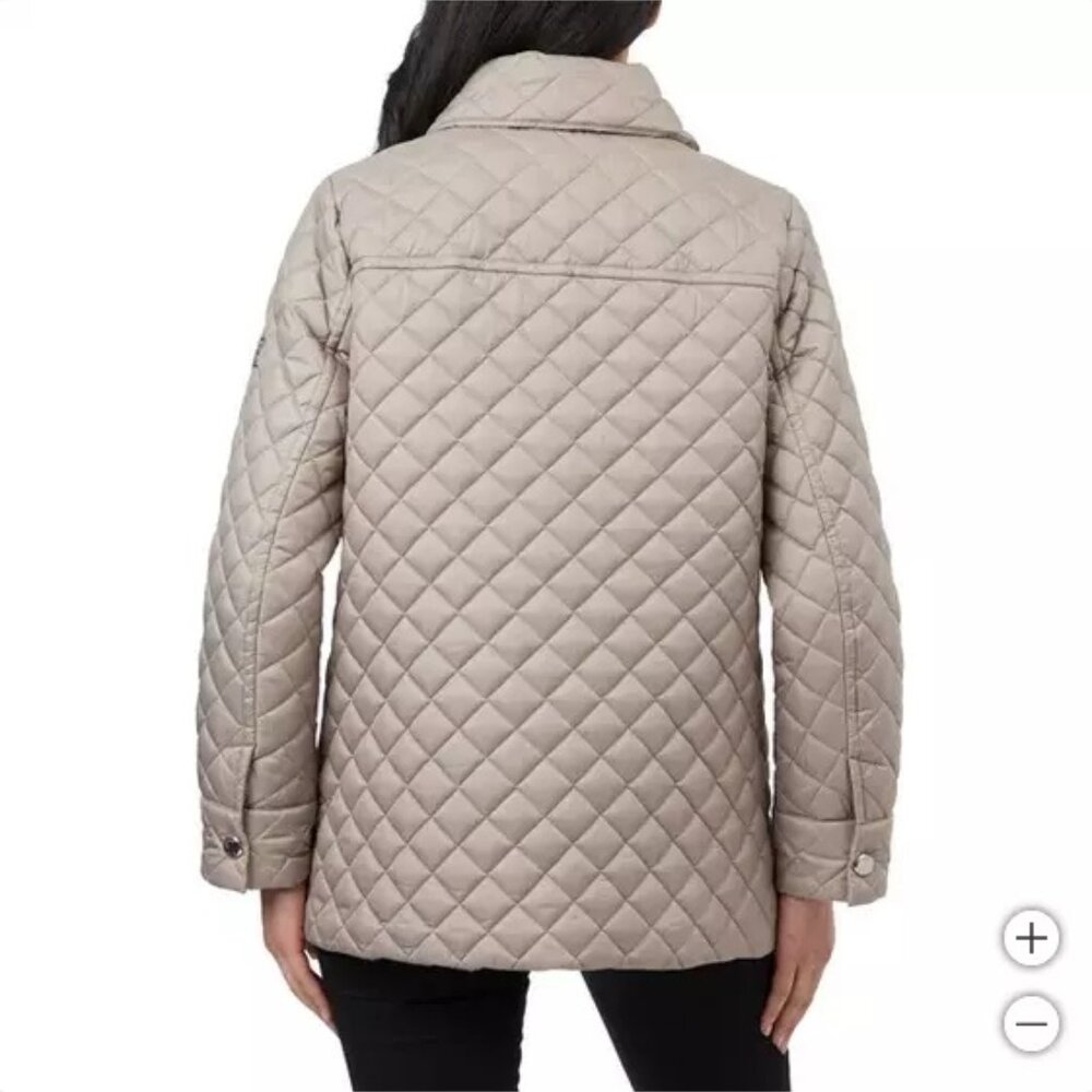 NWT Anne Klein Women's Soft Touch Down Puffer Jacket Size XL Tan $180 FFF327 - Picture 3 of 3